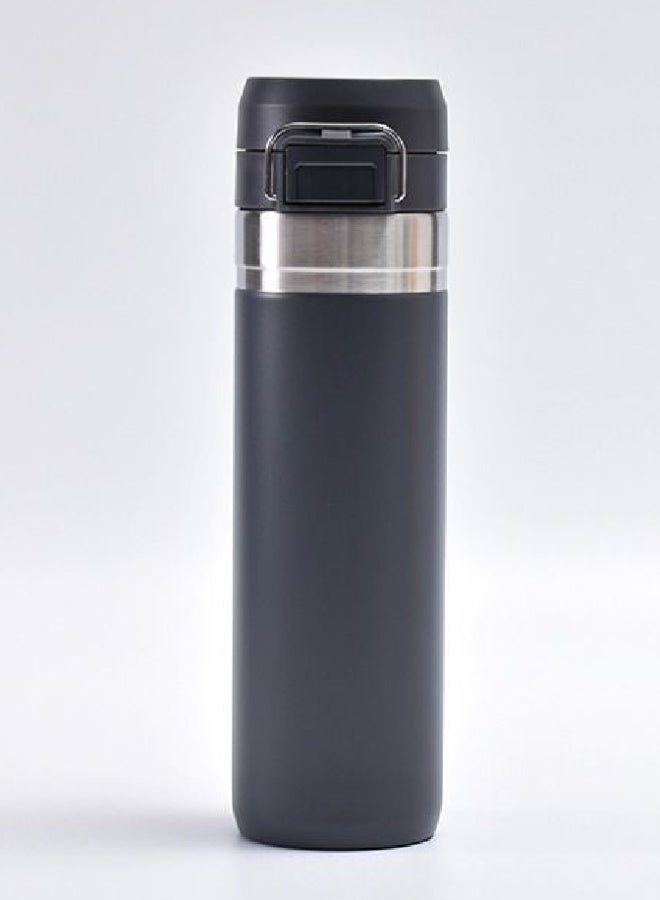 AROAQ 24oz Stainless Steel Water Bottle & Protein Shaker – Double Wall Insulated, BPA-Free, Leakproof Travel Drinkware with Quick Flip Lid for Hot & Cold Beverages , Gray - Image 1