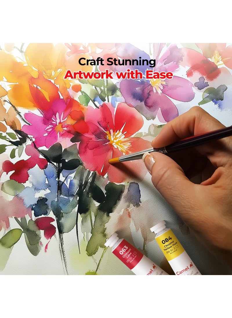 camel Camel Artist's Water Color Box - 9ml Tubes, 18 Shades  - Image 4