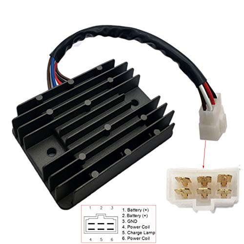 IBVIBV 20A Voltage Regulator Rectifier 31620-ZG5-033 Compatible with Honda GCV520, GCV530, GX240, GX270, GX340, GX390, GX610, GX620, GX640, GX670, GXV520, GXV530, GXV610,31620-ZG5-023, 31620-ZG5-013 - Image 1