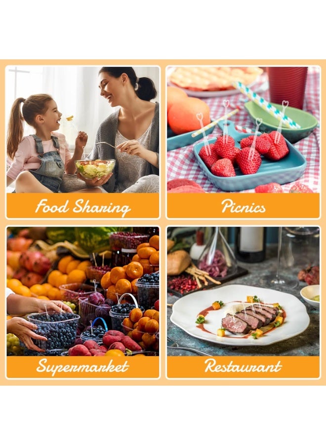 صن سباير 100 قطعة شوك فاكهة بلاستيكية يمكن التخلص منها مناسبة للتجمعات العائلية وحفلات أعياد الميلاد وحفلات الزفاف وشوك كعكة الحلويات وشوك الطعام - Image 3