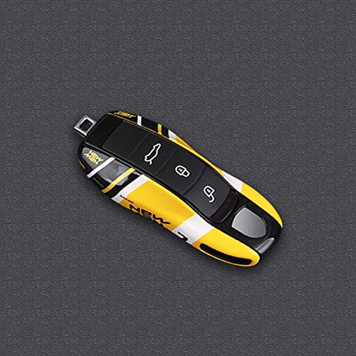 LIMBQS Car Key Protection Keychain, Key Cover for Porsche Macan Cayenne Panamera 911 (Old Yellow) - Image 4