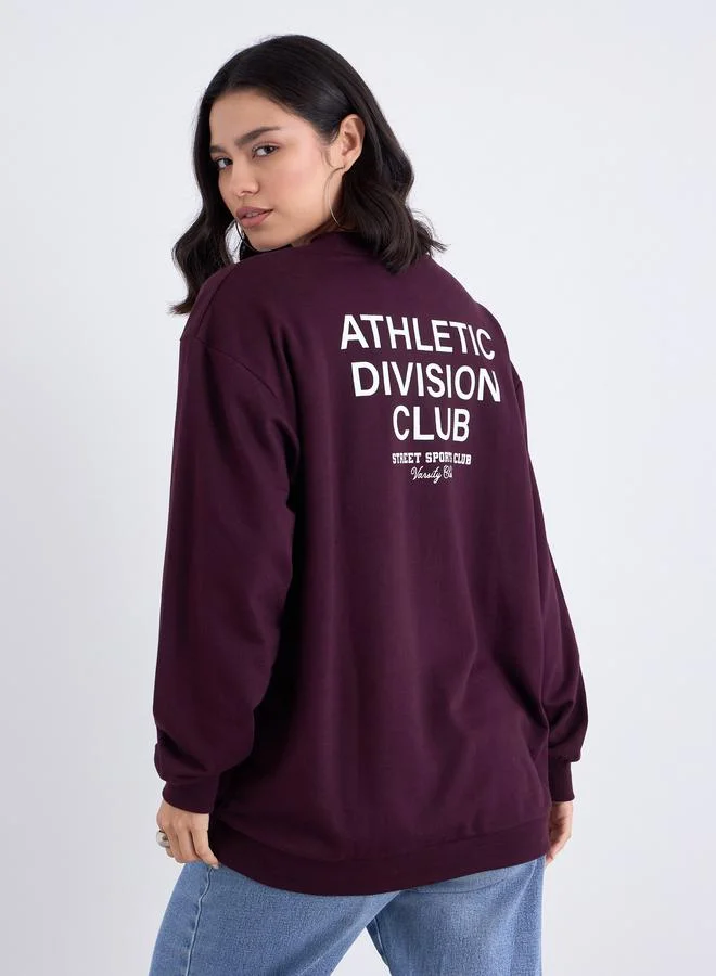 Styli Styli Women Slogan Print Regular Fit Sweatshirt