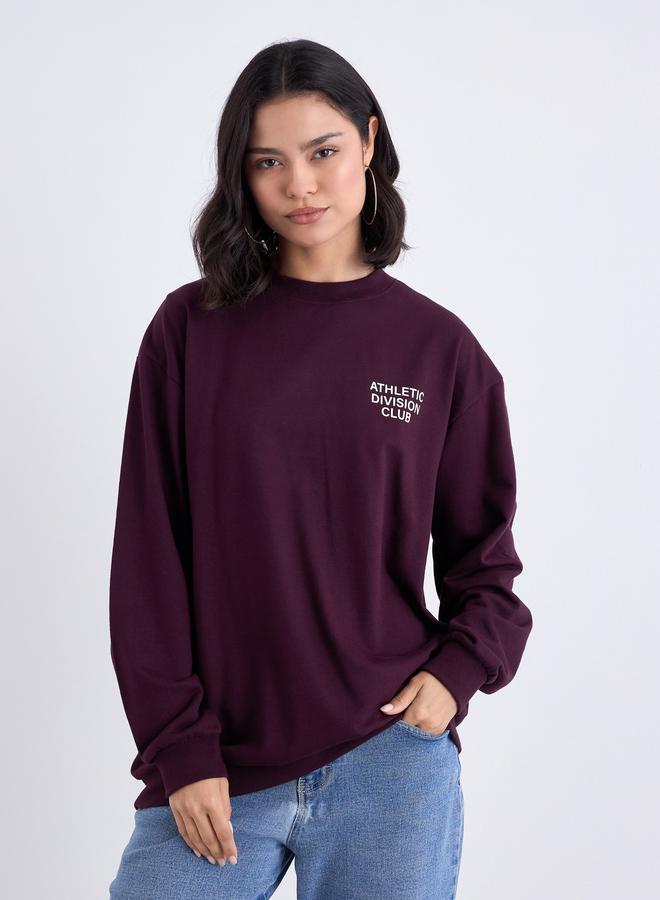 Styli Women Slogan Print Regular Fit Sweatshirt - Image 3