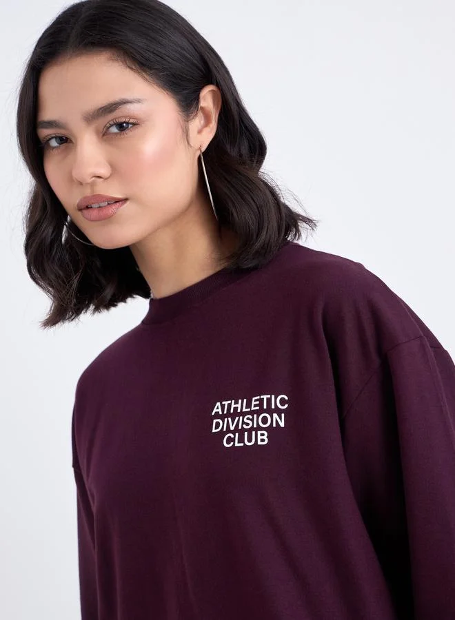 Styli Styli Women Slogan Print Regular Fit Sweatshirt