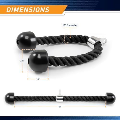 Marcy Heavy Duty Nylon Triceps Rope for Upper Body Workout TCR-24 - Image 2