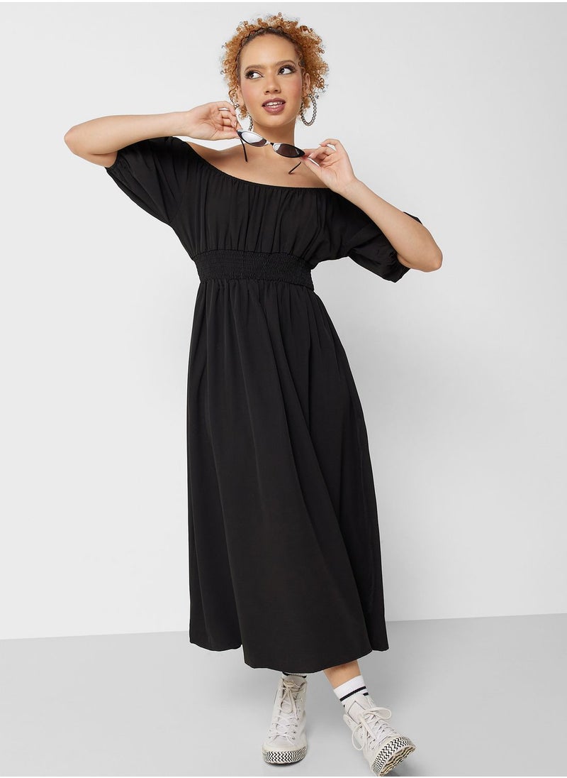 Ginger - Urban Minx Puff Sleeve Tiered Dress - Image 1