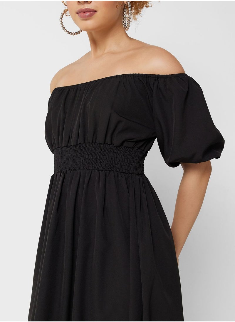 Ginger - Urban Minx Puff Sleeve Tiered Dress - Image 1