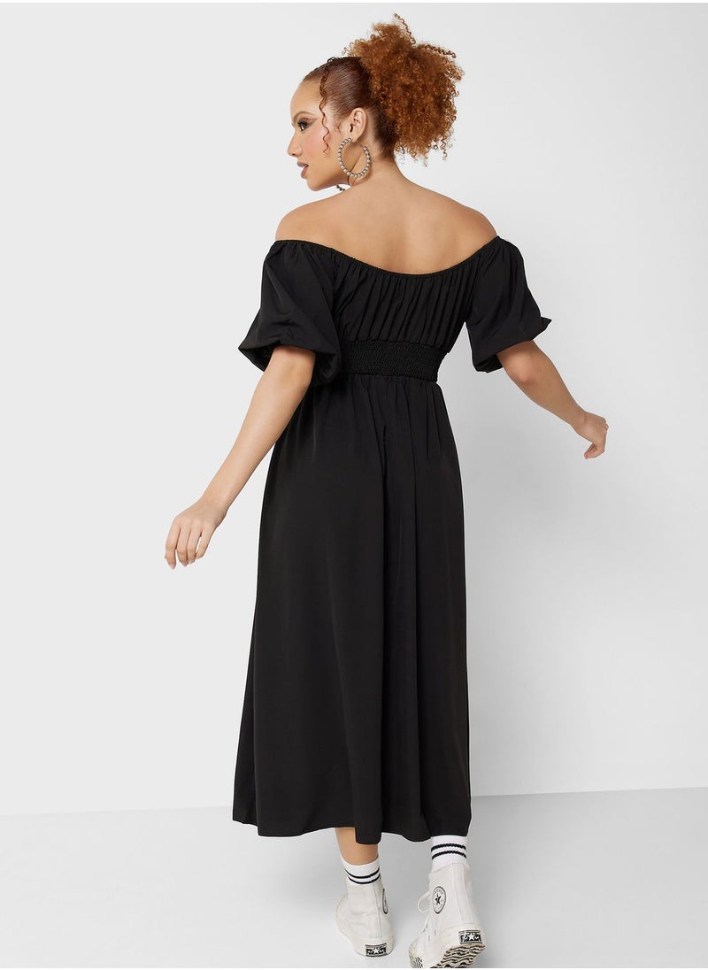 Ginger - Urban Minx Puff Sleeve Tiered Dress - Image 1