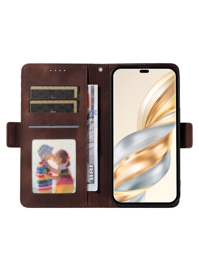 Green Tiger Case For Honor X9c / Magic7 Lite Embossed Rhombus Starry Leather Phone Case - Image 4