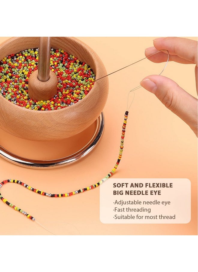 PP OPOUNT 10 Pcs Upgrade Big Eye Curved Beading Needles 5.5 Inch Beading Needles For Bead Spinner Bead Needles For Jewelry Making Diy Waist Beads Necklaces Bracelets (Patent Protection)  - Image 5