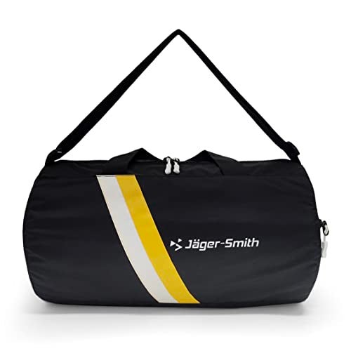 Jager_Smith Jager-Smith GB 600 Multipurpose Gym Bag with Shoe Compartment (Black, White & Yellow) - Image 1