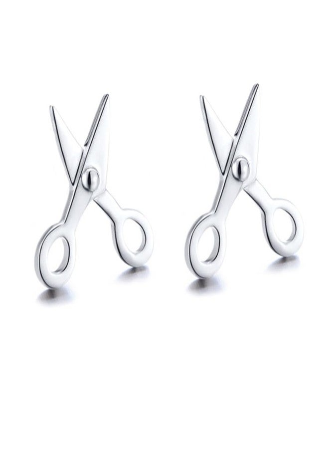 Helen de Lete Lovely Scissors Sterling Silver Stud Earrings for Women - Image 1