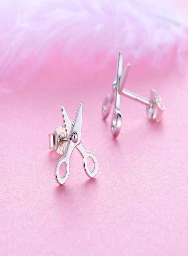 Helen de Lete Lovely Scissors Sterling Silver Stud Earrings for Women - Image 5