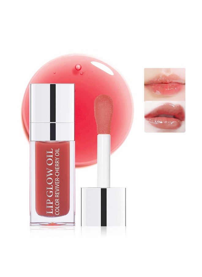 Aaiffey - Hydrating Plumping Lip Glow Oil Moisturizing Lip Tint Transparent Oil Lip Care Nonsticky Glossy Lip Glow Fresh Texture Primer Lip Balm (Rosewood) - Image 1