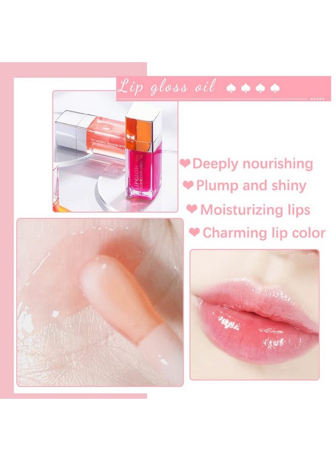 Aaiffey - Hydrating Plumping Lip Glow Oil Moisturizing Lip Tint Transparent Oil Lip Care Nonsticky Glossy Lip Glow Fresh Texture Primer Lip Balm (Rosewood) - Image 1