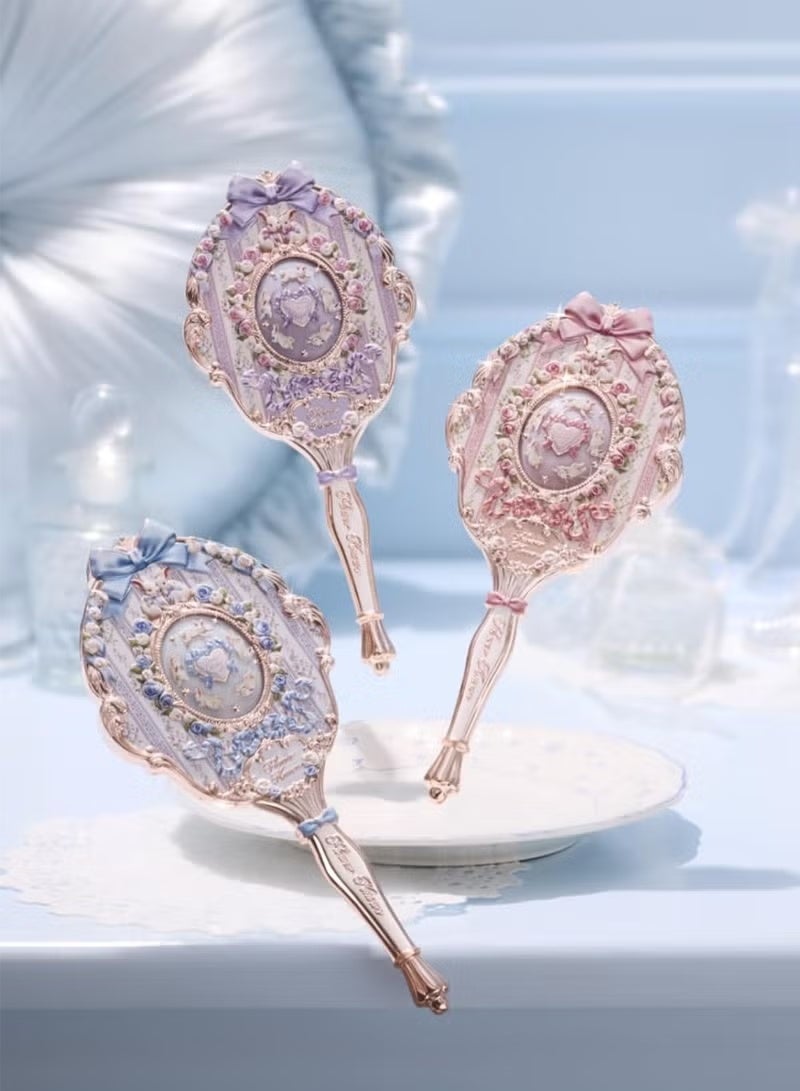 Flower Knows Shell’s Jewel Handheld Mirror-Rosette Pink - Image 5
