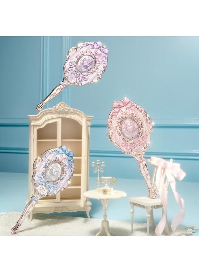 Flower Knows Shell’s Jewel Handheld Mirror-Rosette Pink - Image 3