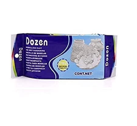 E Buddies Dozen Natural AirDry Clay WhiteAllPurpose Modeling Clay for Sculpting Hand Modeling and Throwing NonToxic Ceramic Art Class Handicraft Making Sculpting Gifts for Children 250gm