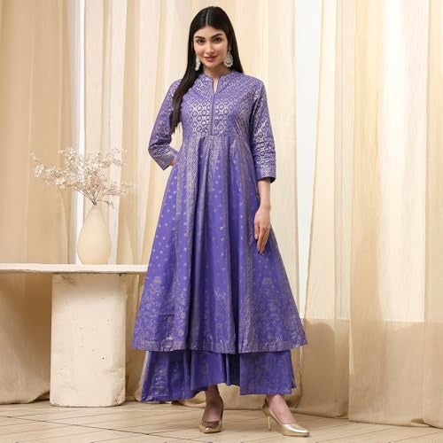 Biba Women Lavender Cotton Dress_42 - Image 3