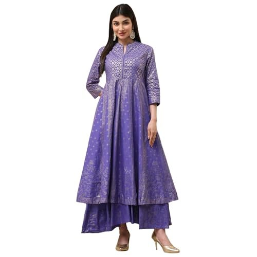 Biba Women Lavender Cotton Dress_42 - Image 1