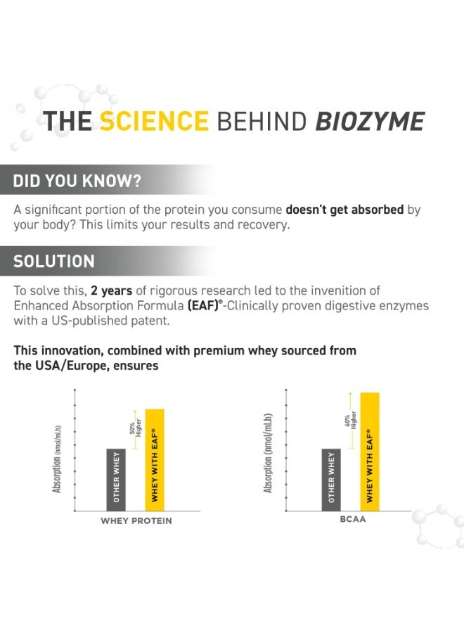 مسل بلايز بروتين مصل اللبن MuscleBlaze Biozorb Performance، نكهة الشوكولاتة الغنية، 5 أرطال - Image 3