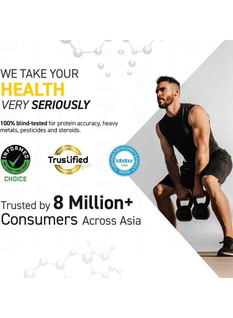 مسل بلايز بروتين مصل اللبن MuscleBlaze Biozorb Performance، نكهة الشوكولاتة الغنية، 5 أرطال - Image 2