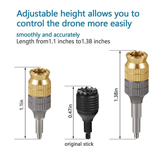 Hanatora Extension Joystick Stick for DJI FPV Remote Controller 3 2,Neo,Avata 2,RC Pro, Metal Control Extender Joysticks,Long Thumb Sticks Replacement Accessories - Image 3