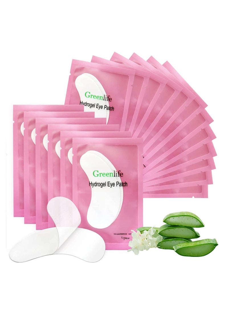 GreenLife 100 Pairs GreenLife Natural Hydrogel Eye Gel Pads - Collagen and Aloe Vera Patches for Under Eyes - Eyelash Extension Kit  - Image 1