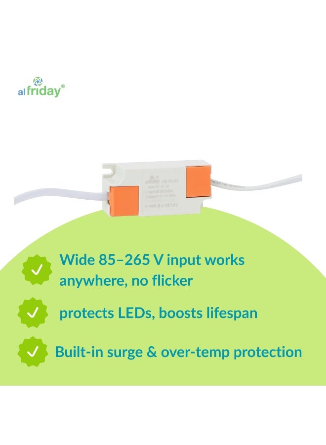 alfriday AL FRIDAY COB LED Downlight | 7 W | 500 lm | Epistar | 70 mm Cut‑Out | White Trim | 3000 K / 4000 K / 6500 K Options - Image 5