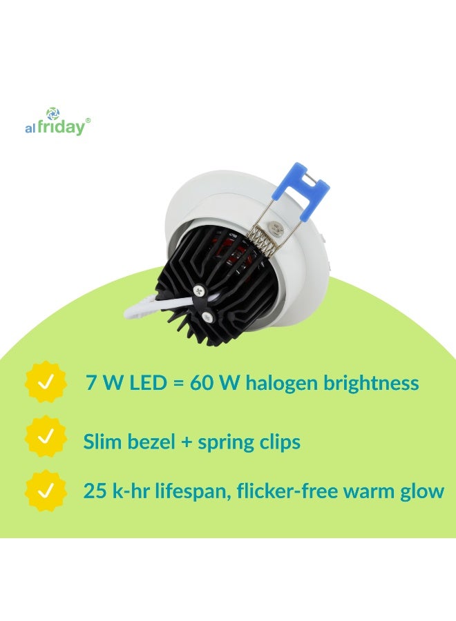 alfriday AL FRIDAY COB LED Downlight | 7 W | 500 lm | Epistar | 70 mm Cut‑Out | White Trim | 3000 K / 4000 K / 6500 K Options - Image 4