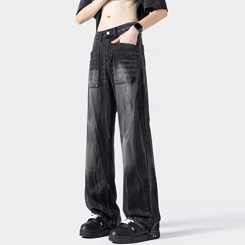Unisex Classic Denim Jeans Loose Fit Daily Outdoor Wear - Image 2