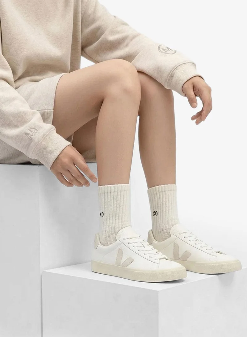 VEJA EXTRA WHITE NATURAL SUEDE Campo Bold Lace-Up Sneakers for Women | Best Price UAE