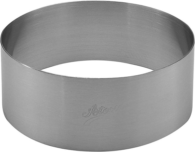Ateco Round Cake Ring Dessert Mold, 1.75" High x 4.75" Diameter, Stainless Steel - Image 1