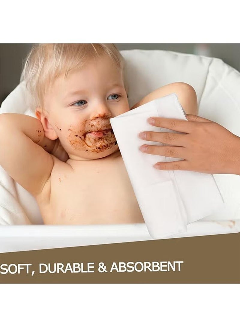 YOUGE 50-Piece Disposable Cloth Like Napkins, Built-in Flatware Pocket, Wedding Party Linen Feel White Napkin, Prefolded for Silverware,16*16 Inch,White - Image 4