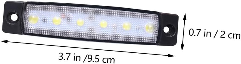 مجموعة مكونة من 10 قطع من أضواء جانبية LED بـ 6 مصابيح للشاحنات والقوارب بجهد 12V/24V، مصابيح إشارة الانعطاف ومؤشرات التحذير، تصميم بلاستيكي مقاوم للماء لتعزيز الرؤية - Image 2