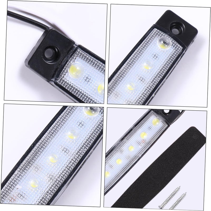 مجموعة مكونة من 10 قطع من أضواء جانبية LED بـ 6 مصابيح للشاحنات والقوارب بجهد 12V/24V، مصابيح إشارة الانعطاف ومؤشرات التحذير، تصميم بلاستيكي مقاوم للماء لتعزيز الرؤية - Image 3