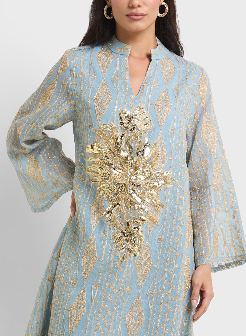 Khizana Embroidered Jalabiya  - Image 3