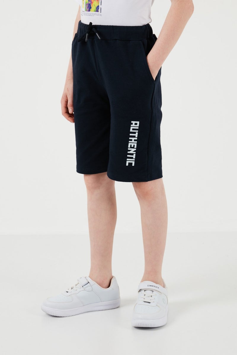 Lela Cotton Regular Fit Crew Neck Top and Bottom Set with Shorts Boy's Suit 6212011 - Image 5