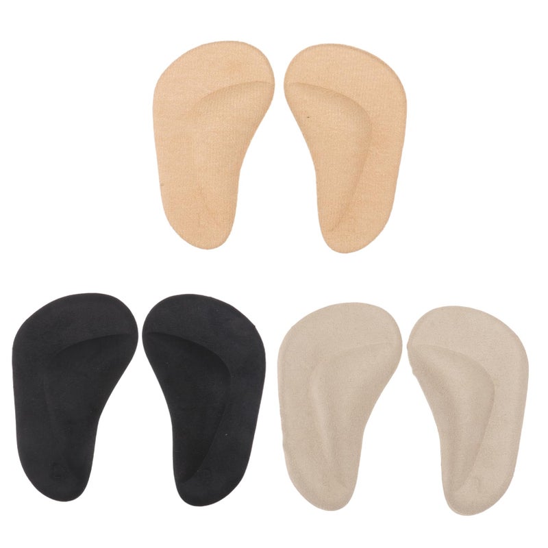Red Orthotic Arch Support Insoles 3 Pairs Cushioning Shock Absorption Comfort Fit - Image 2
