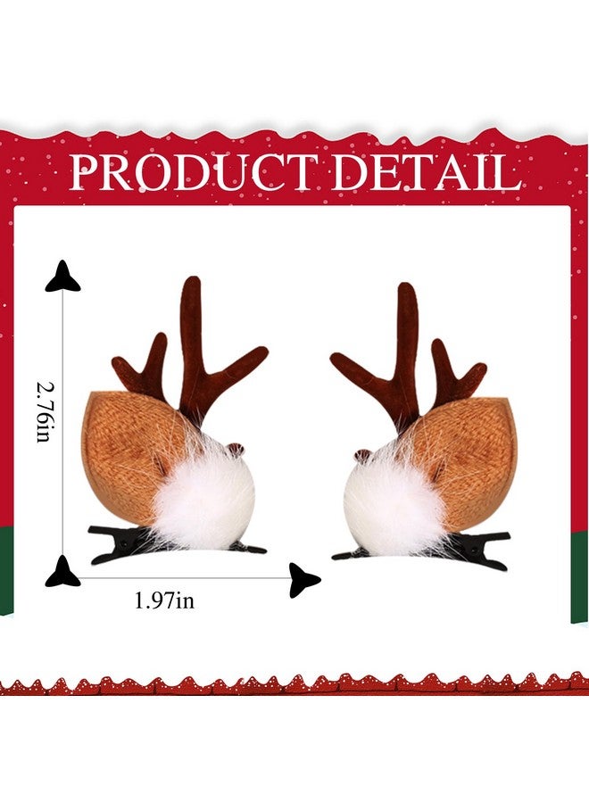 LATEEFAH Christmas Reindeer Antlers Headband Hairpins Hairbands Cute Reindeer Christmas Hair Clips Girls Beauty Headdresses Pine Cone Hair Accessories - Image 4