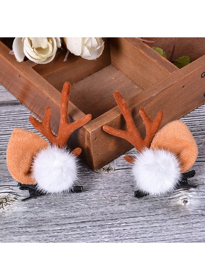 LATEEFAH Christmas Reindeer Antlers Headband Hairpins Hairbands Cute Reindeer Christmas Hair Clips Girls Beauty Headdresses Pine Cone Hair Accessories - Image 2