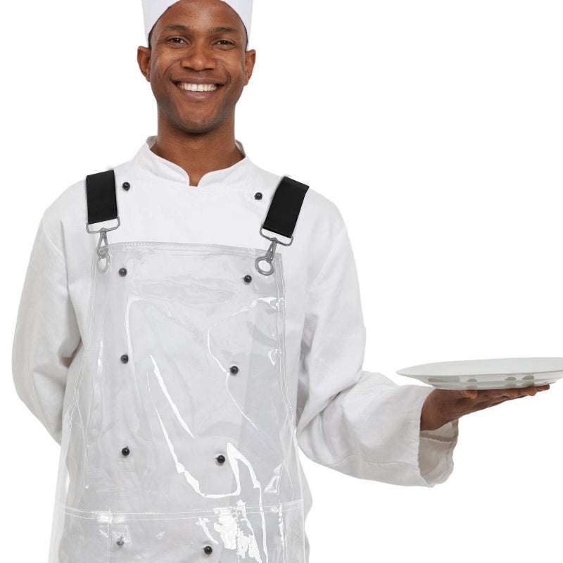 2pcs Transparent Work Apron Kitchen Restaurant Painting Hairdresser Car Wash Child Shop Anti Sewing Labor Apron - Image 4