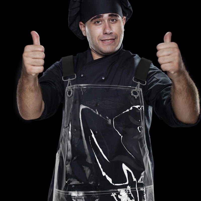 2pcs Transparent Work Apron Kitchen Restaurant Painting Hairdresser Car Wash Child Shop Anti Sewing Labor Apron - Image 5
