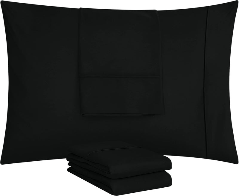 Utopia Bedding Standard Pillow Cases - 12 Pack - Envelope Closure - Soft Brushed Microfiber Fabric - Shrinkage and Fade Resistant Pillow Covers Standard Size 20 X 26 Inches (Standard  Black) - Image 5