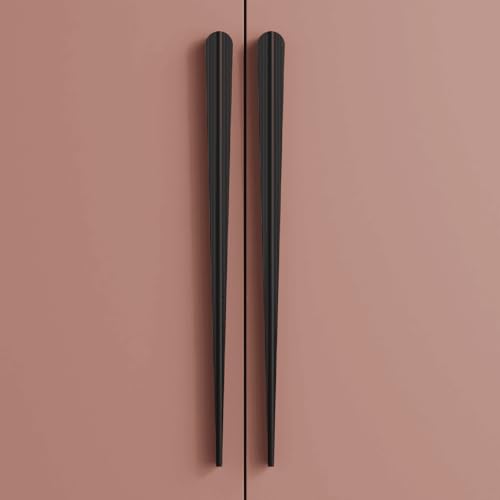 LAPO 24 Inch Drawer Handles for Home Interior, Pull Handles for Cabinet and Wardrobes, Premium Hold Shape, Anti-Corrosion & Durable Build, Hole to Hole Size 59 cm, DIY Install (Black, Pack of 4) - Image 1