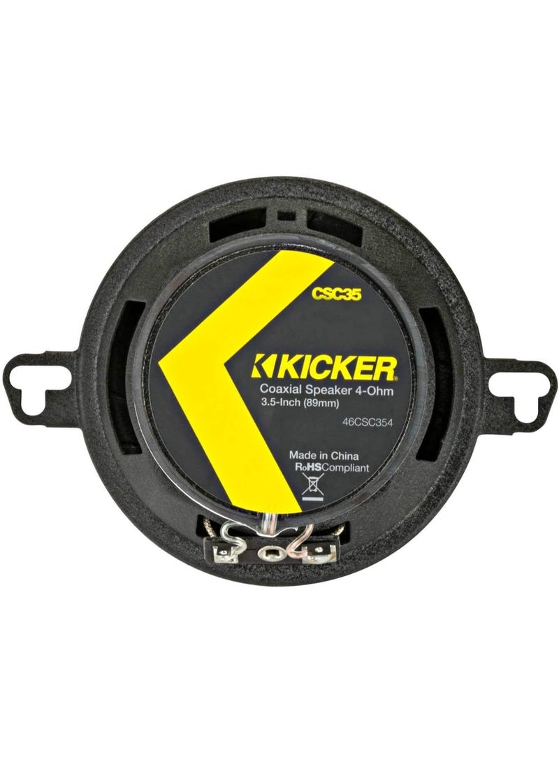 KICKER 46CSC354 CS-Series CSC35 3.5-Inch (89mm) Coaxial Speakers, 4-Ohm (Pair) - Image 3