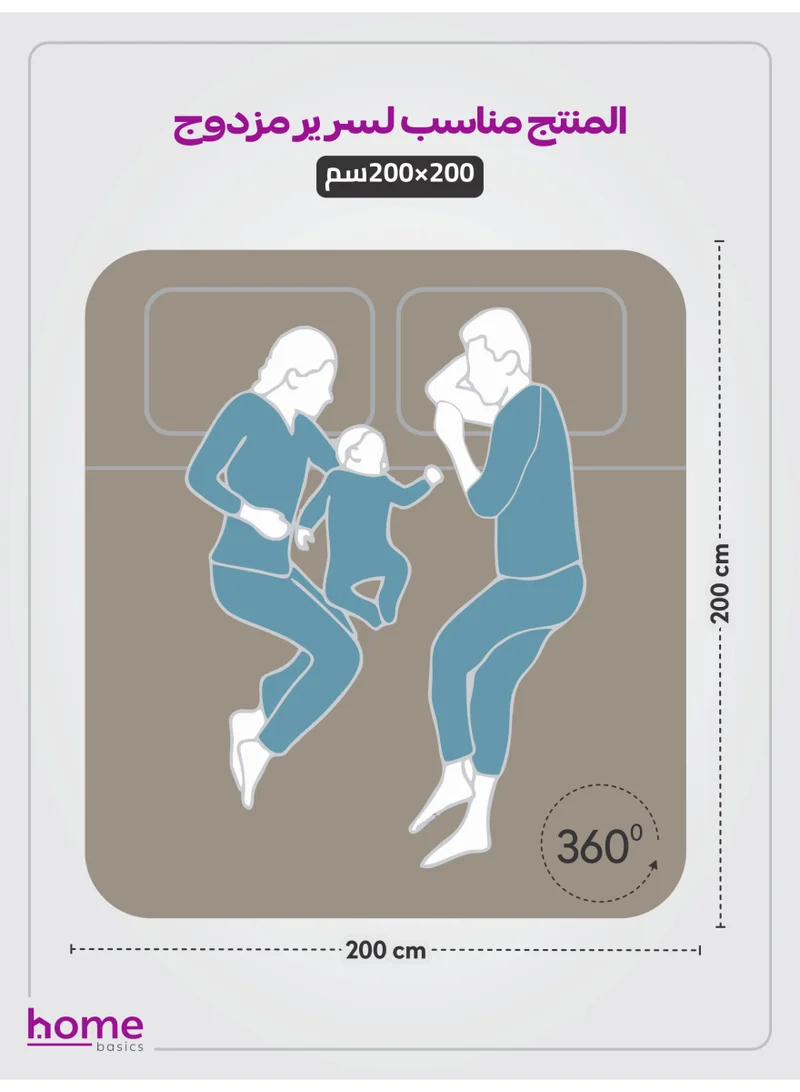 Donetella Bedding Fitted Sheet - Fits 200x200 Cm For Super King Bed - 3 Pcs (1 Fitted Sheet and 2 Pillowcases) - 35 Cm Deep Pocket - Solid Bed Sheet