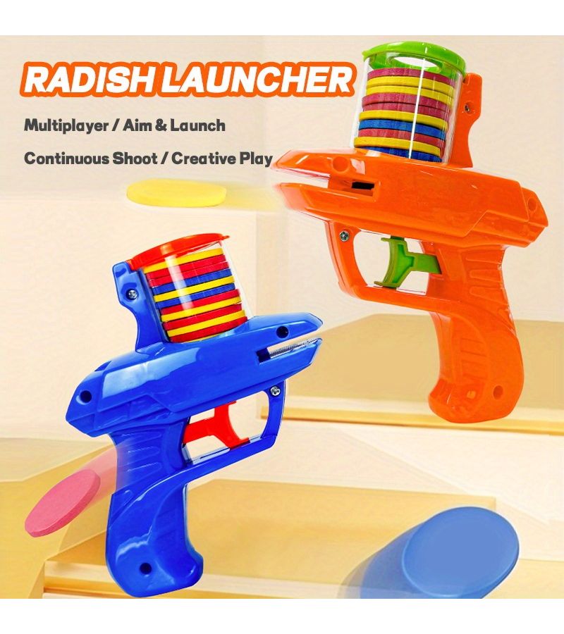 Orange Foam Trick Toy for Continuous Launch Indoor Outdoor Summer Play - Image 1