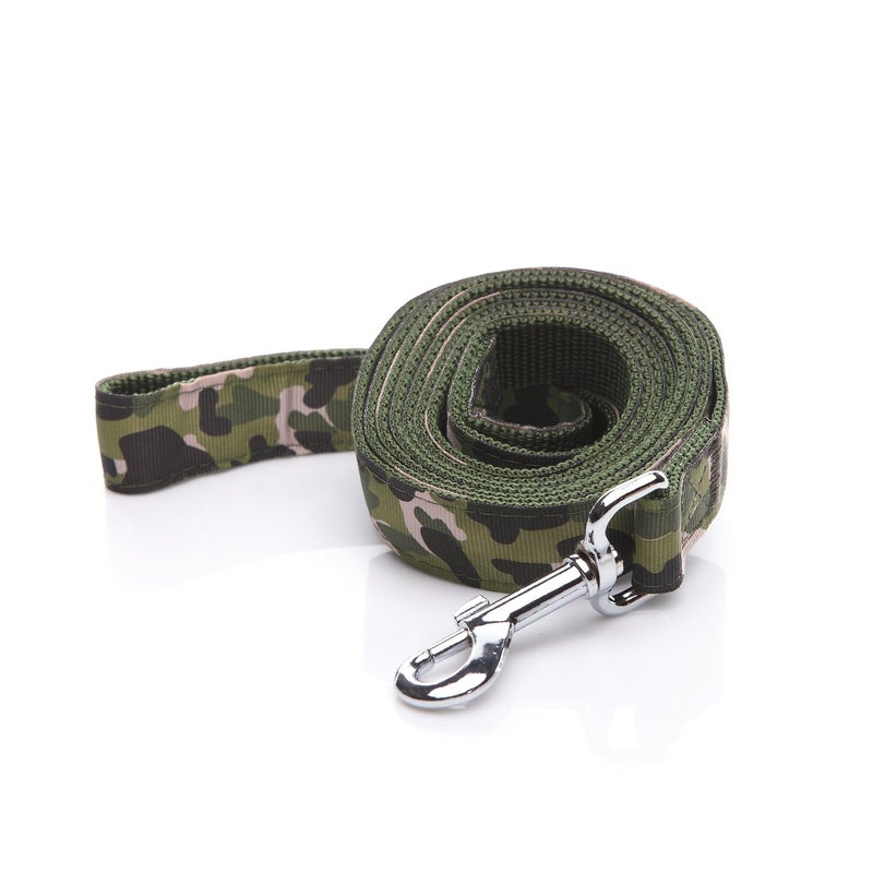 TAIDA Heavy Duty Dog Leash, 6 FT Long, 1 Inch Wide, Nylon Camouflage, Green - Image 1