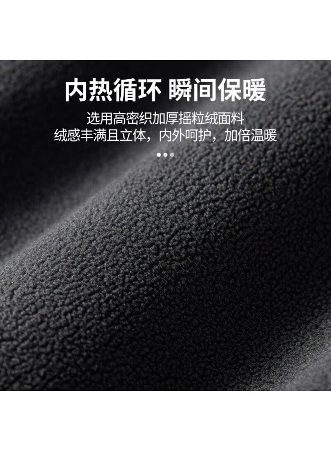 Geniolamode Fleece-lined Pants For Men, Winter Warmth, Cold-resistant, Casual, Fashionable, Versatile, Tapered Leg Trousers, Dark Gray, Xl - Image 1